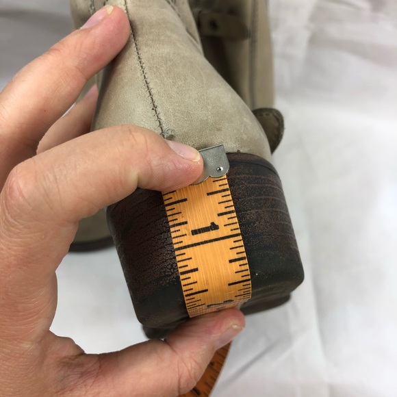 Report Bernsen moto booties boots beige leather 8 - Picture 9 of 10